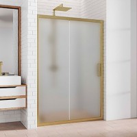 Душевая дверь в нишу Kubele DE019 D2-MAT-BR 165 см, профиль бронза