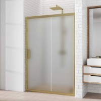 Душевая дверь в нишу Kubele DE019 D2-MAT-BR 165 см, профиль бронза