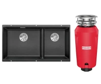 Комплект Мойка Blanco Subline 480/320-U антрацит + Измельчитель Franke Комплект Мойка Blanco Subline 480/320-U антрацит + Измельчитель Franke