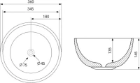 Накладная раковина Abber Bequem AC2105MB матовая черная Накладная раковина Abber Bequem AC2105MB матовая черная