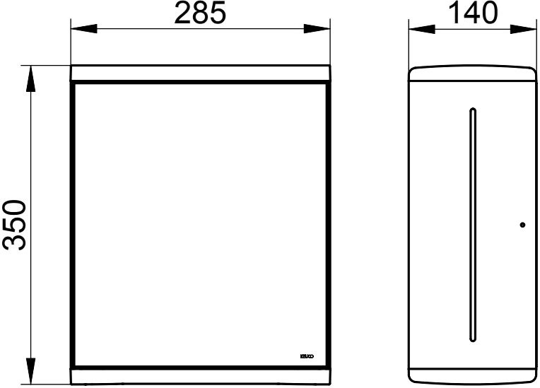 Диспенсер бумажных полотенец Keuco Collection Moll Collection Moll 12785010100 с зеркальной дверцей