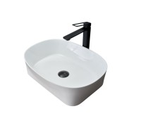 Накладная раковина GID Creativo N9028 53 глянцевая белая, овальная, фаянс