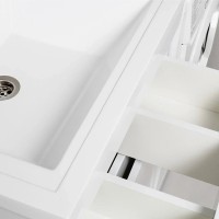 Мебель для ванной комнаты Runo Орион 45, R, под стиральную машину, раковина лайт