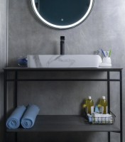 Накладная раковина GID Geometrico Mnc396C 60 под глянцевый камень, прямоугольная, фаянс