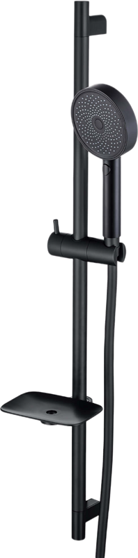 Душевой комплект Термостат AQUATEK Вега AQ1043MB для ванны с душем, матовый черный + Гарнитур AQ2031MB матовый черный