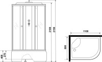Душевая кабина Niagara Eco E110/80/40L/TN 110х80 см