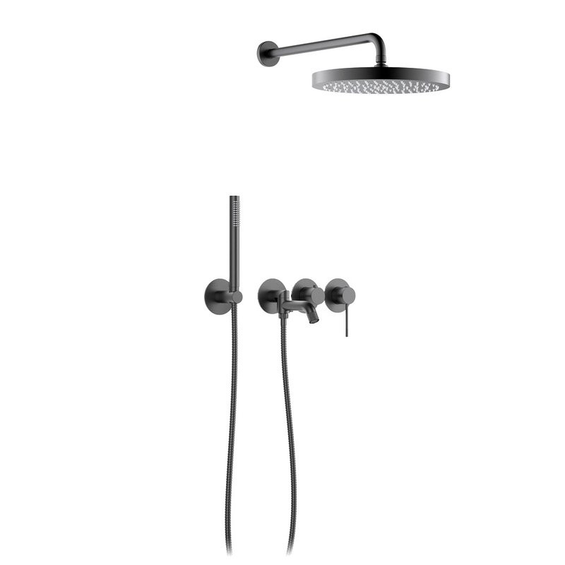 Душевой комплект Timo Saona SX-2348/18SM С ВНУТРЕННЕЙ ЧАСТЬЮ, черное золото