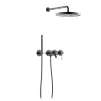 Душевой комплект Timo Saona SX-2348/18SM С ВНУТРЕННЕЙ ЧАСТЬЮ, черное золото