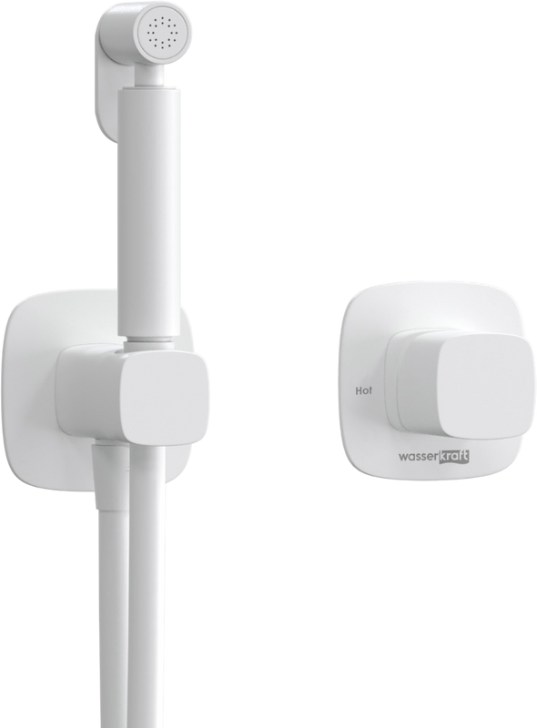 Гигиенический душ Wasserkraft Saale A9551.328.243.232 со смесителем, С ВНУТРЕННЕЙ ЧАСТЬЮ, белый