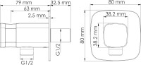 Гигиенический душ Wasserkraft Saale A9551.328.243.232 со смесителем, С ВНУТРЕННЕЙ ЧАСТЬЮ, белый