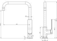 Смеситель для кухни Wonzon & Woghand WW-L1006-BG брашированное золото