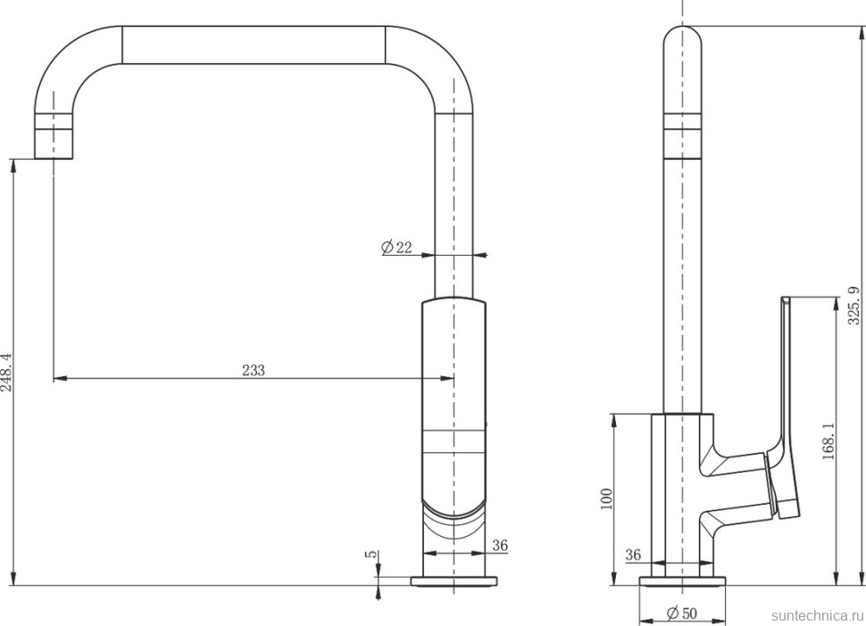 Смеситель для кухни Wonzon & Woghand WW-L1006-BG брашированное золото