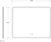 Зеркало BelBagno Marino SPC-MAR-1000-800-LED-TCH-SND с голосовым управлением и подогревом