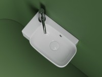 Раковина маленькая в туалет Ceramicanova Element CN6074R белый глянцевый