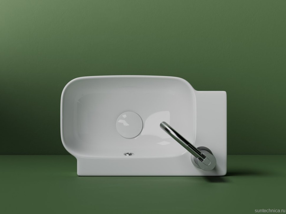Раковина маленькая в туалет Ceramicanova Element CN6074R белый глянцевый
