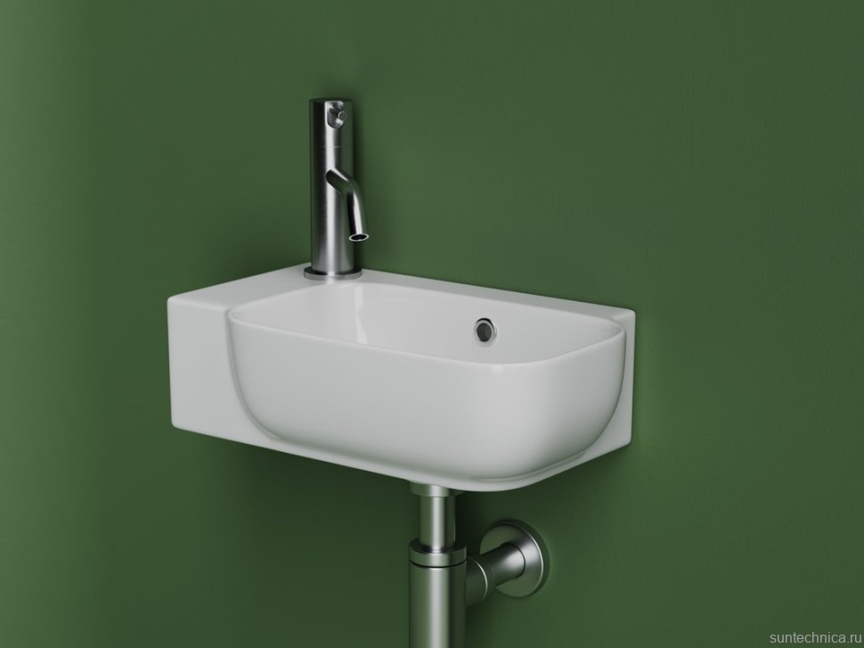 Раковина маленькая в туалет Ceramicanova Element CN6074R белый глянцевый
