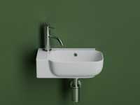Раковина маленькая в туалет Ceramicanova Element CN6074R белый глянцевый