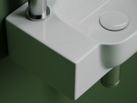 Раковина маленькая в туалет Ceramicanova Element CN6074R белый глянцевый