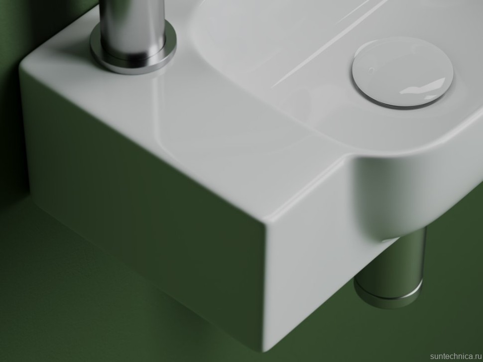 Раковина маленькая в туалет Ceramicanova Element CN6074R белый глянцевый
