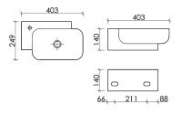 Раковина маленькая в туалет Ceramicanova Element CN6074R белый глянцевый