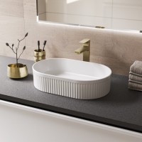 Накладная раковина Grossman Cristal GR-3062 50 глянцевая белая, овальная, фаянс