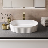 Накладная раковина Grossman Cristal GR-3062 50 глянцевая белая, овальная, фаянс