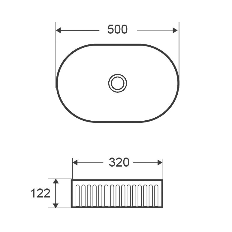 Накладная раковина Grossman Cristal GR-3062 50 глянцевая белая, овальная, фаянс