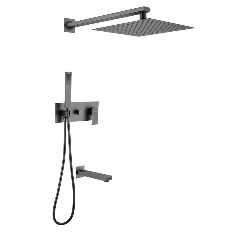 Душевой комплект Abber Daheim AF8217NG С ВНУТРЕННЕЙ ЧАСТЬЮ, никель