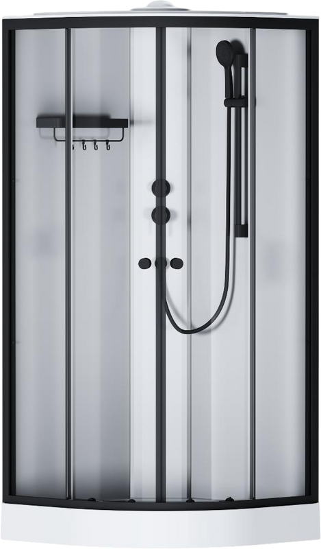 Душевая кабина AM.PM X-Joy W94C-401-090BT 90х90 см, низкий поддон, матовый черный