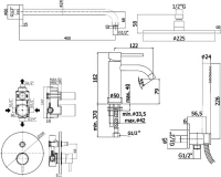 Комплект для ванной Paffoni Light KITLIG015HG071 С ВНУТРЕННЕЙ ЧАСТЬЮ, медовое золото