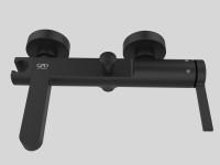 Душевой комплект Смеситель GPD Gildo MBB165-S черный + Гарнитур DST57-S черный матовый