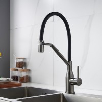 Смеситель для кухни Shevanik S343T-3 оружейная сталь