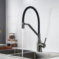 Смеситель для кухни Shevanik S343T-3 оружейная сталь