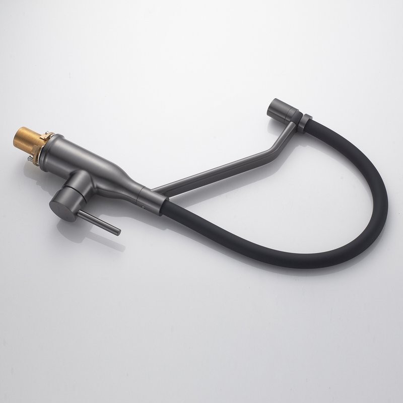 Смеситель для кухни Shevanik S343T-3 оружейная сталь