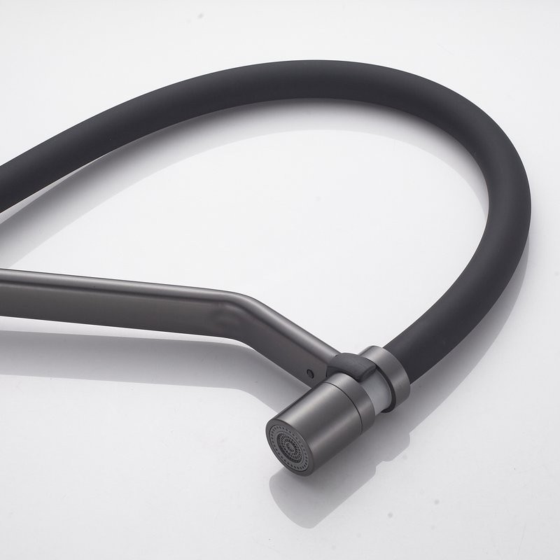 Смеситель для кухни Shevanik S343T-3 оружейная сталь