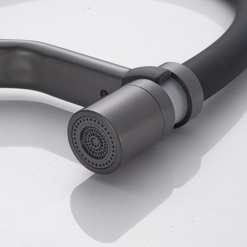 Смеситель для кухни Shevanik S343T-3 оружейная сталь