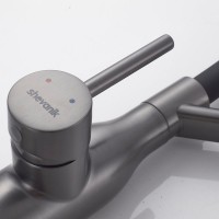 Смеситель для кухни Shevanik S343T-3 оружейная сталь
