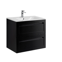 Тумба с раковиной Art&Max Platino 60 подвесная, черная матовая, под раковину AM7117-60