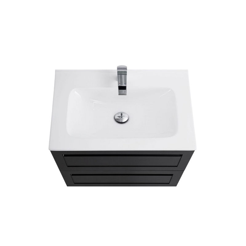 Тумба с раковиной Art&Max Platino 60 подвесная, черная матовая, под раковину AM7117-60