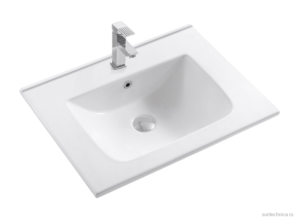 Тумба с раковиной Art&Max Platino 60 подвесная, черная матовая, под раковину AM7117-60