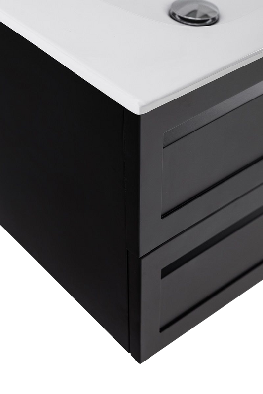 Тумба с раковиной Art&Max Platino 60 подвесная, черная матовая, под раковину AM7117-60