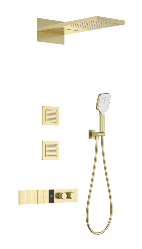 Душевой комплект Wonzon & Woghand WW-D4538-A-BG С ВНУТРЕННЕЙ ЧАСТЬЮ, брашированное золото