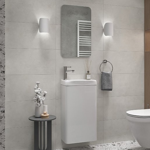 Мебель для ванной комнаты Velvex Bio 40 maxi подвесная, глянцевая белая