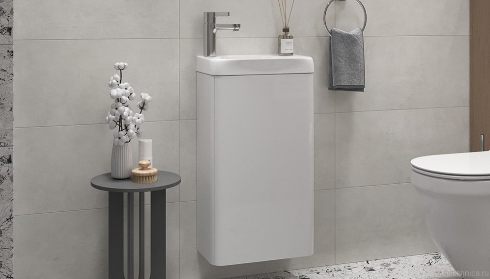 Мебель для ванной комнаты Velvex Bio 40 maxi подвесная, глянцевая белая