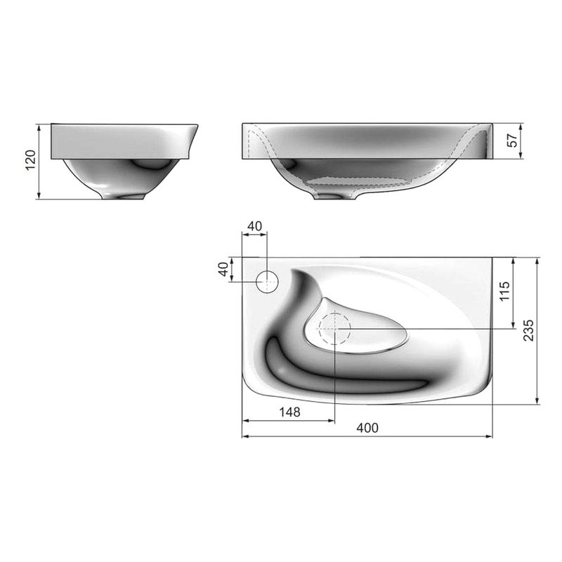 Мебель для ванной комнаты Velvex Bio 40 maxi подвесная, глянцевая белая