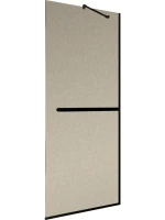 Душевая перегородка Maybahglass MGD-710-6у 109 см, профиль черный, стекло бронза матовое