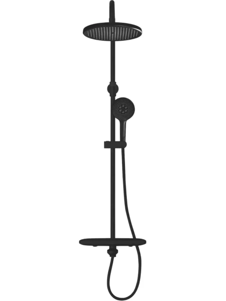 Душевая стойка Rose R3996H с термостатом, черная