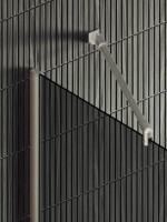 Душевая перегородка Maybahglass MGD-723-5ш 69 см, профиль хром матовый, стекло графит