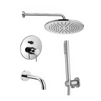 Душевой комплект Paffoni Light KITLIG019CR139 С ВНУТРЕННЕЙ ЧАСТЬЮ, хром