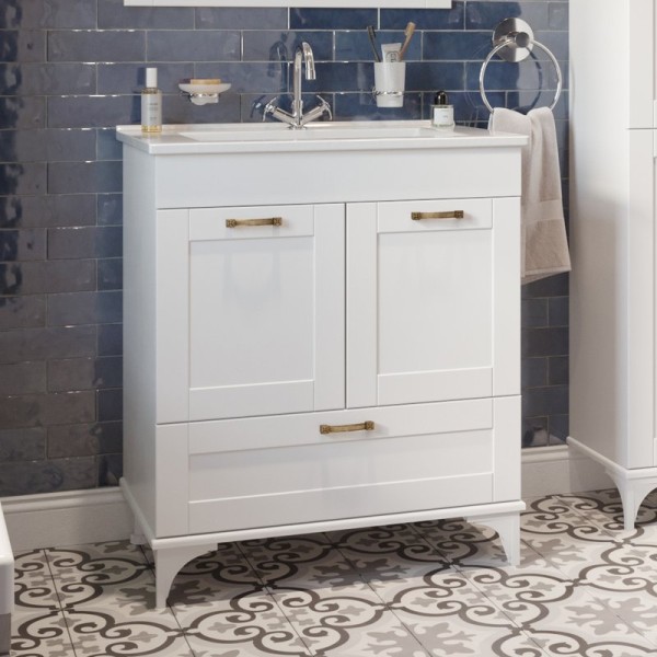 Тумба под раковину Sanflor Ванесса 75, напольная, белая